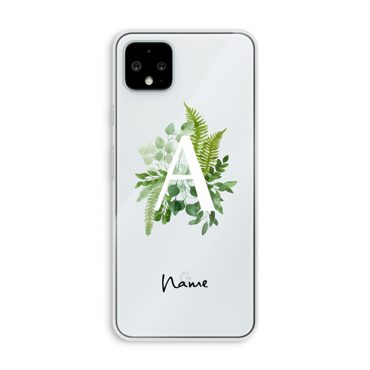Green Brush: Pixel 4 XL Transparant Hoesje