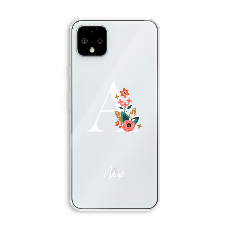 Pink Bouquet: Pixel 4 XL Transparant Hoesje