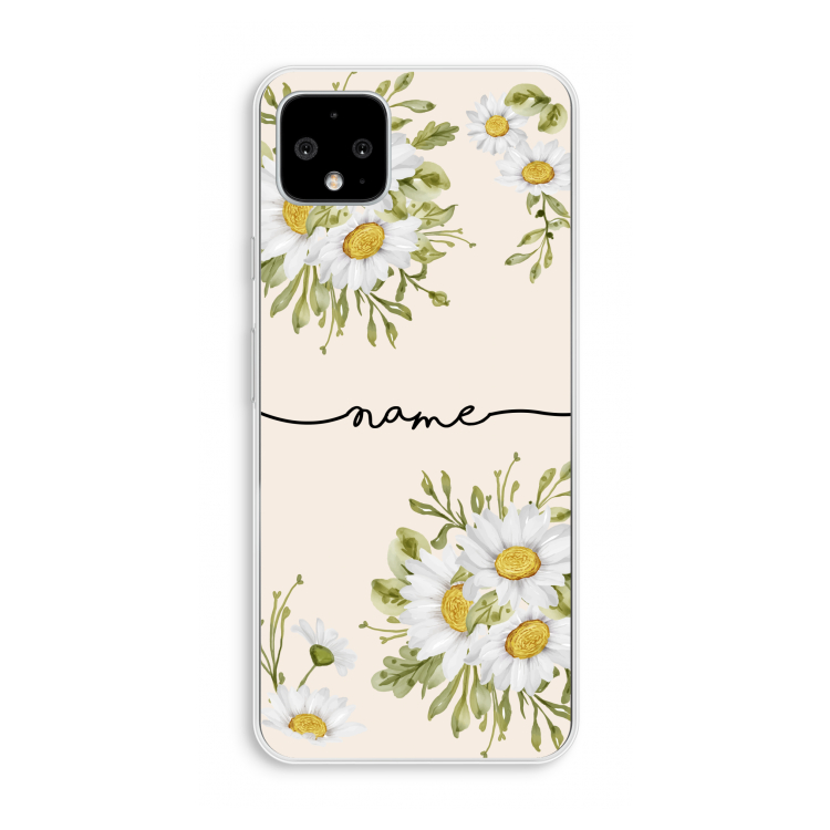 Daisies: Pixel 4 XL Transparant Hoesje