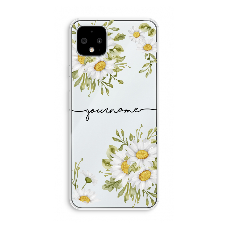 Daisies: Pixel 4 XL Transparant Hoesje