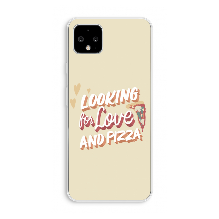 Pizza is the answer: Pixel 4 XL Transparant Hoesje