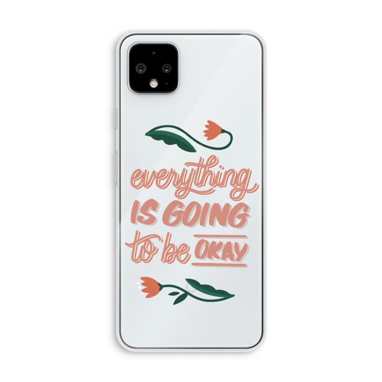 Optimistic flower girl: Pixel 4 XL Transparant Hoesje