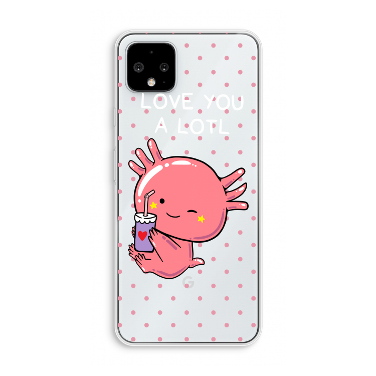 Love You A Lotl: Pixel 4 XL Transparant Hoesje