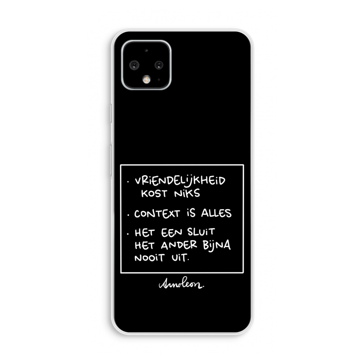Mijn Motto's: Pixel 4 XL Transparant Hoesje