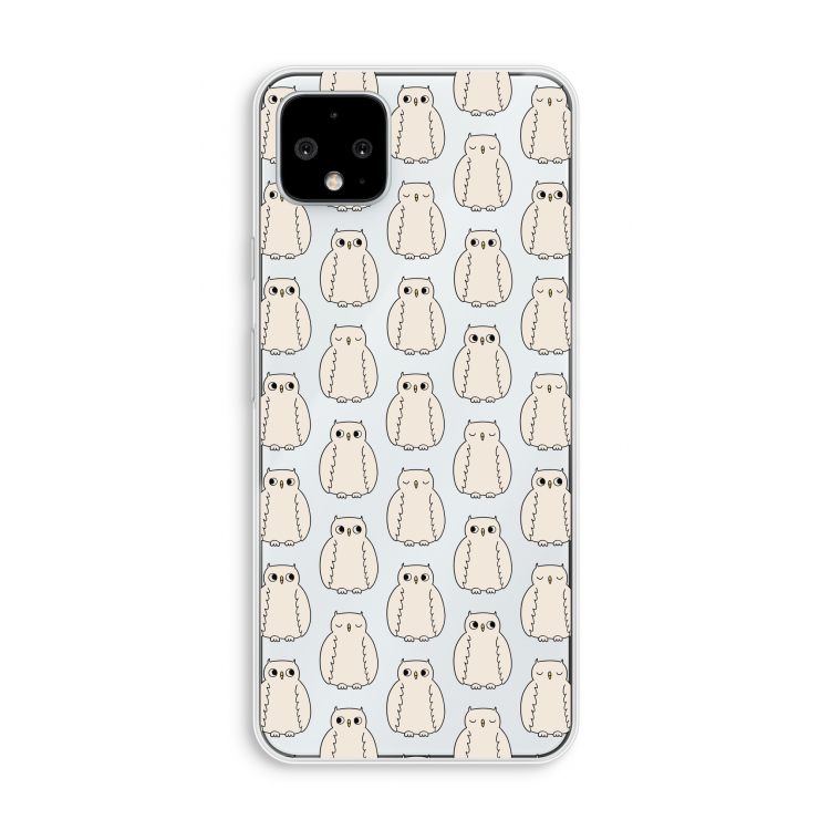 Uilen: Pixel 4 XL Transparant Hoesje