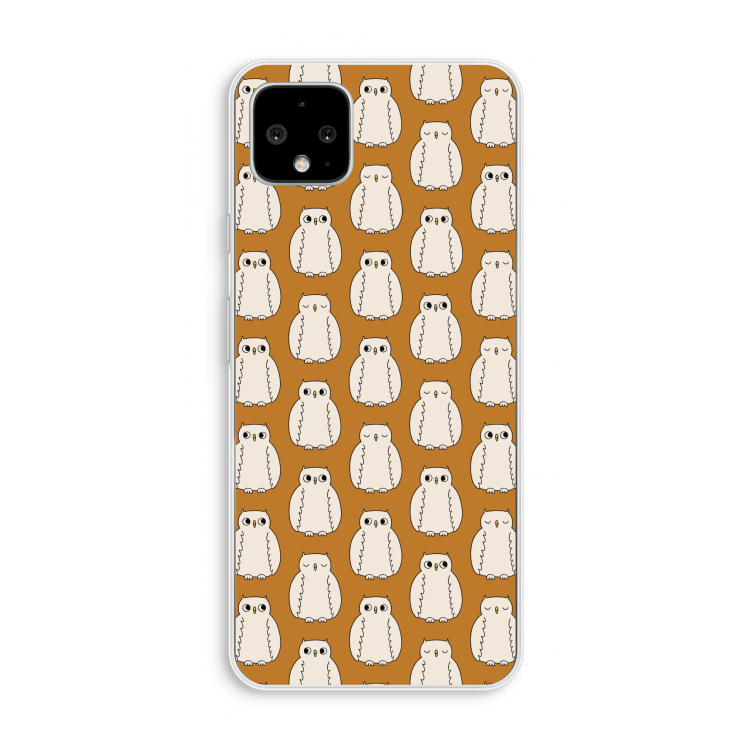 Uilen: Pixel 4 XL Transparant Hoesje