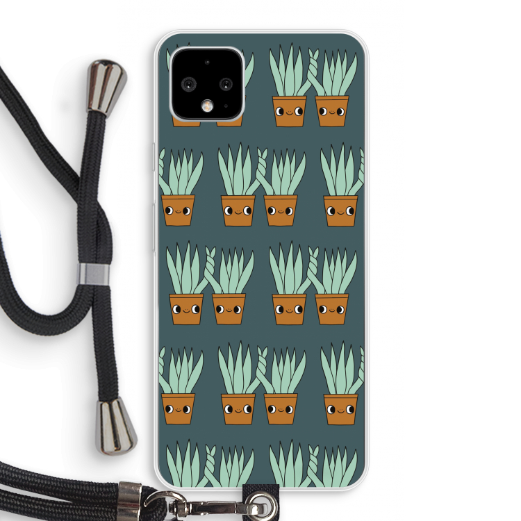 Sansevieria: Pixel 4 XL Transparant Hoesje met koord