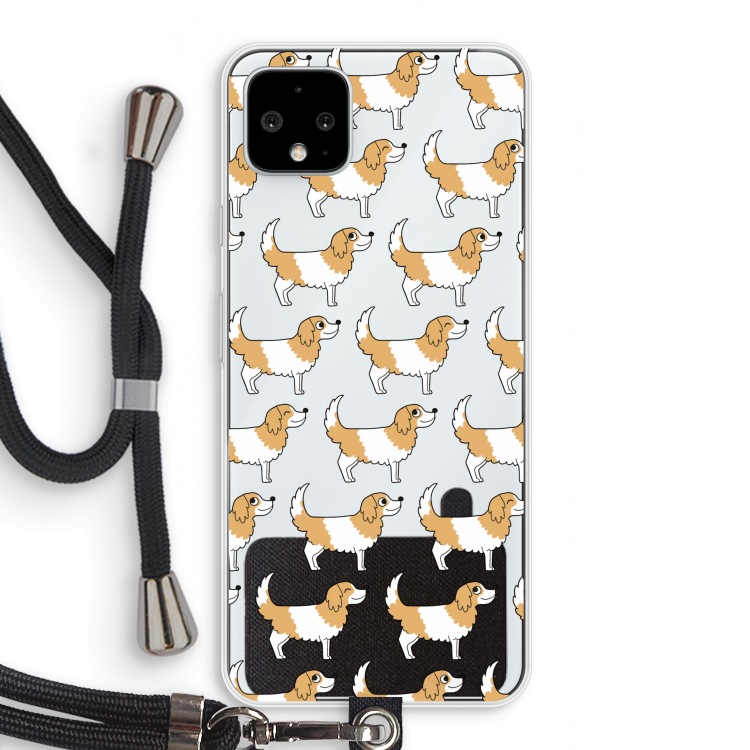 Doggy: Pixel 4 XL Transparant Hoesje met koord