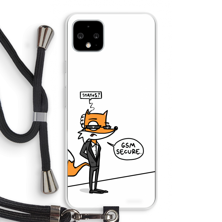 GSM secure: Pixel 4 XL Transparant Hoesje met koord