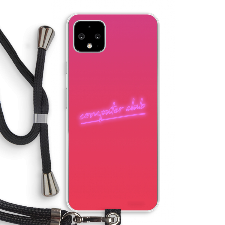 Vice Glow: Pixel 4 XL Transparant Hoesje met koord
