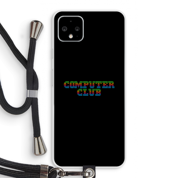Retro: Pixel 4 XL Transparant Hoesje met koord