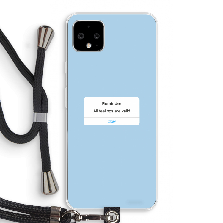 Reminder: Pixel 4 XL Transparant Hoesje met koord
