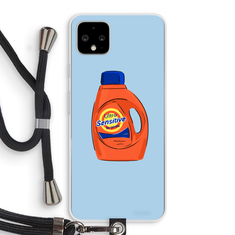 Ultra Sensitive: Pixel 4 XL Transparant Hoesje met koord