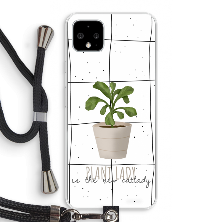 Kamerplant op vensterruit: Pixel 4 XL Transparant Hoesje met koord