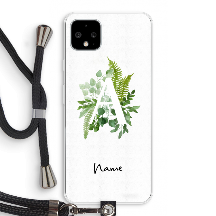 Green Brush: Pixel 4 XL Transparant Hoesje met koord
