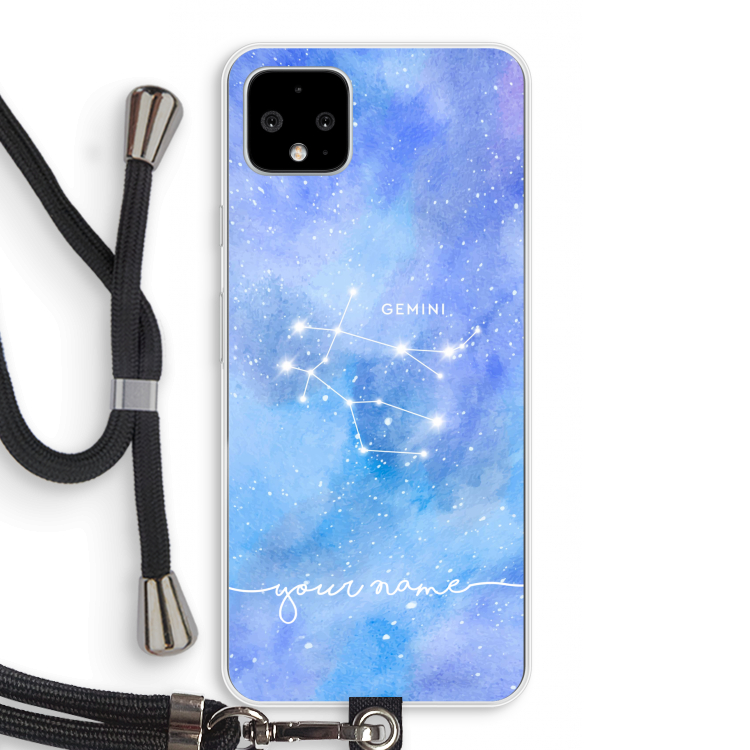 Sterrenbeeld - Licht: Pixel 4 XL Transparant Hoesje met koord