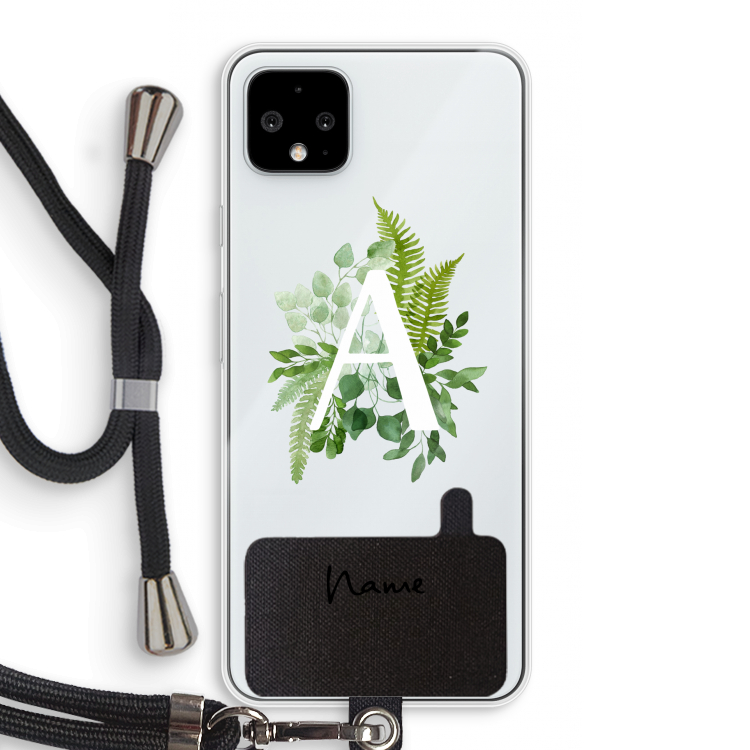 Green Brush: Pixel 4 XL Transparant Hoesje met koord