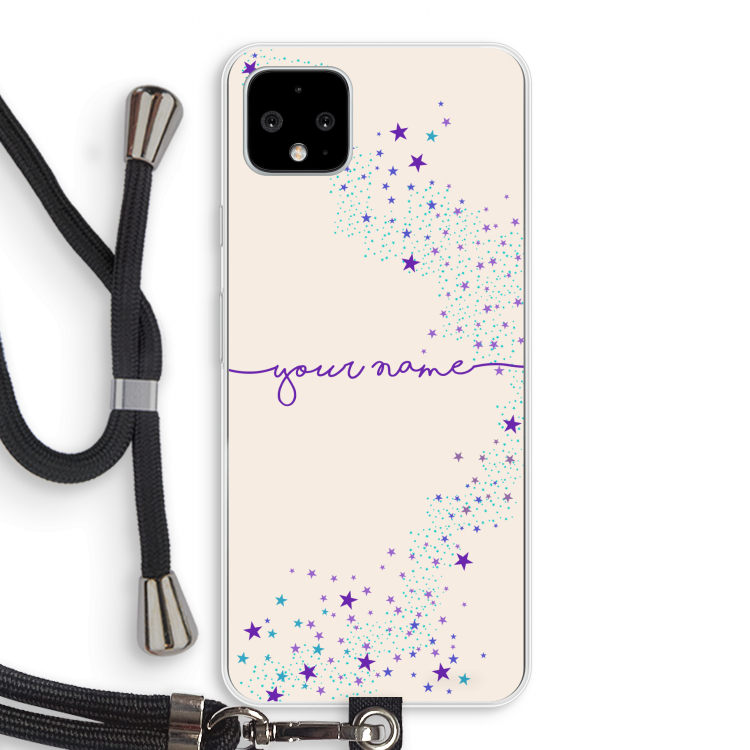 Sterren: Pixel 4 XL Transparant Hoesje met koord