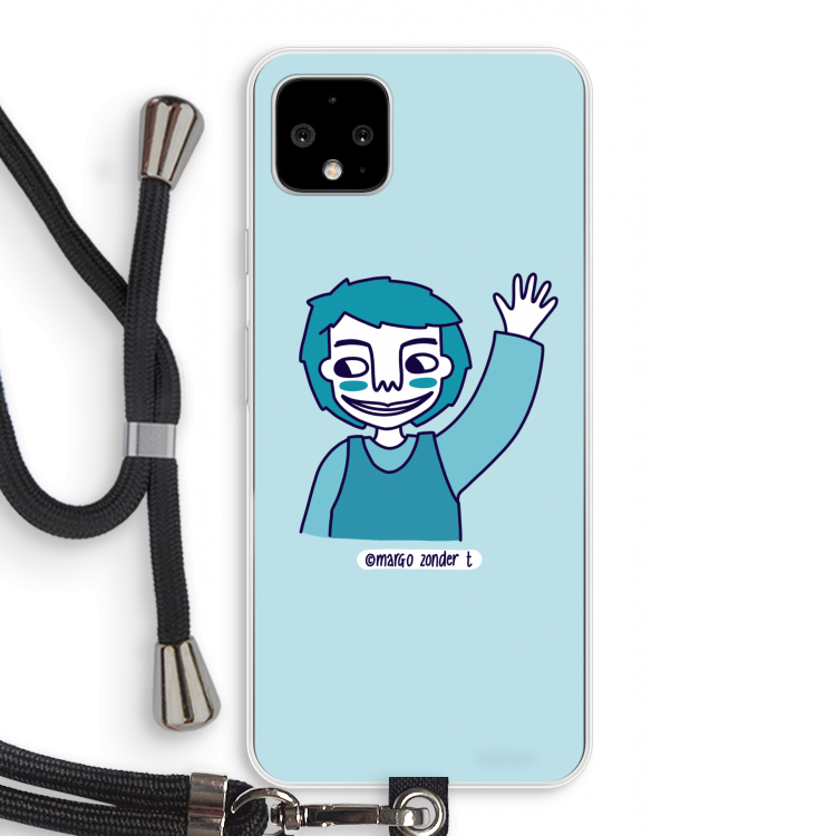 Zwaai: Pixel 4 XL Transparant Hoesje met koord