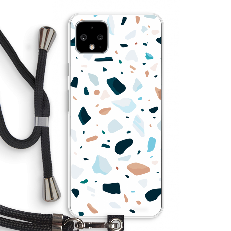 Terrazzo N°13: Pixel 4 XL Transparant Hoesje met koord