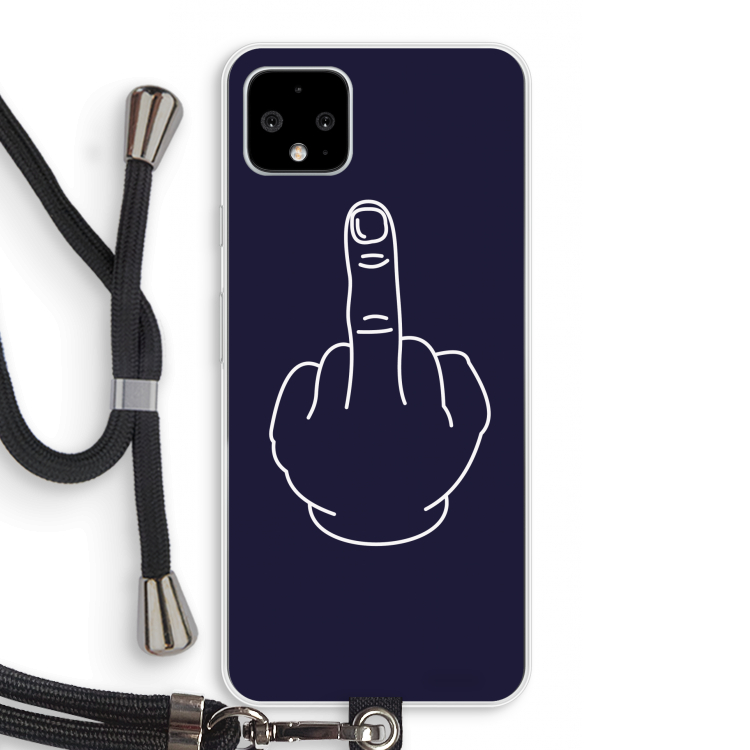 F**k U: Pixel 4 XL Transparant Hoesje met koord