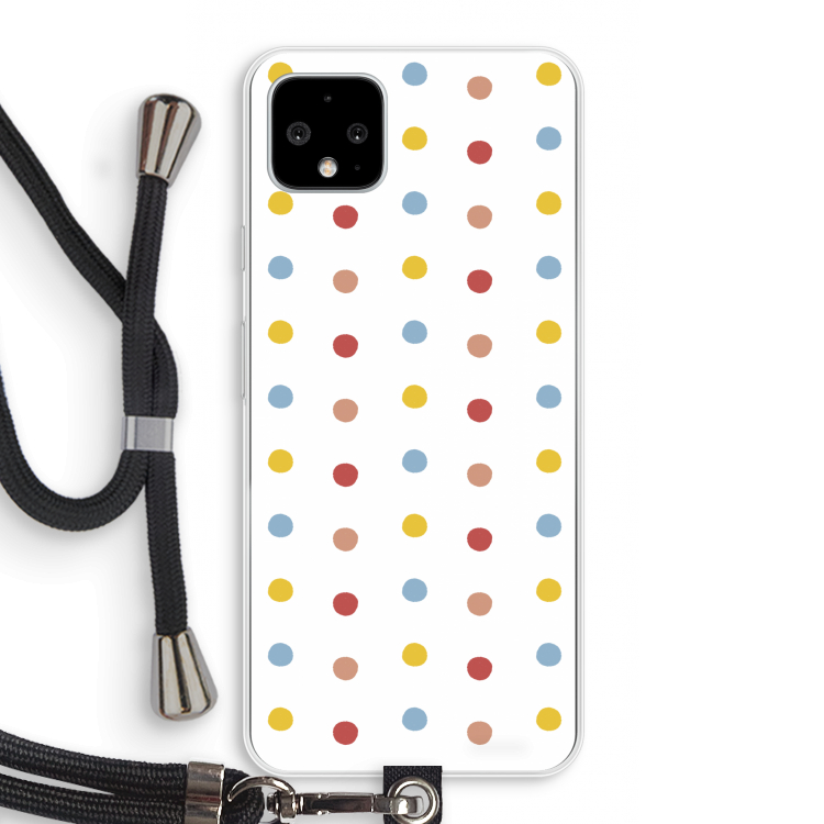 Bollen: Pixel 4 XL Transparant Hoesje met koord