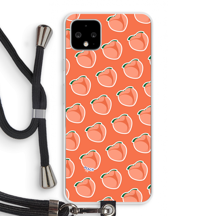 Just peachy: Pixel 4 XL Transparant Hoesje met koord