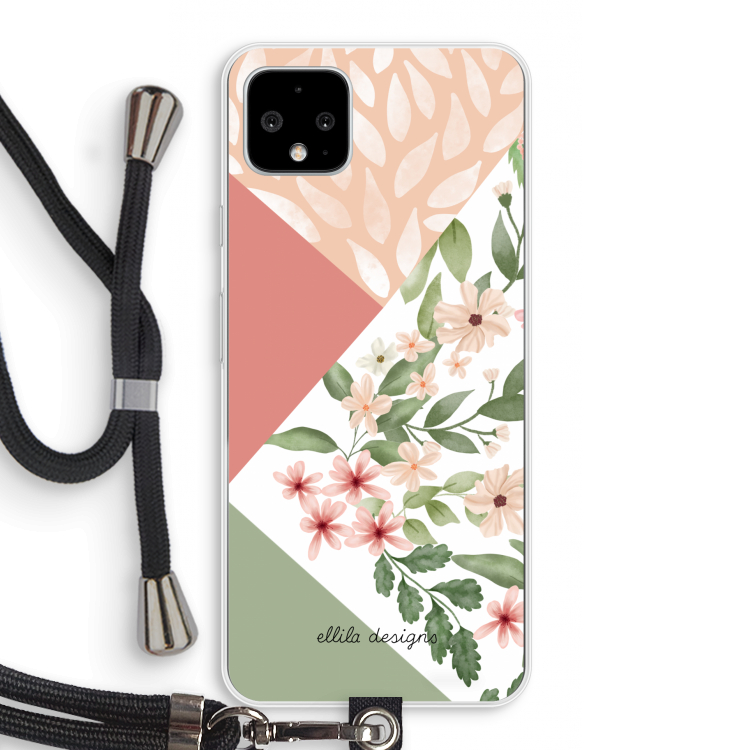 Sweet heaven geometrics: Pixel 4 XL Transparant Hoesje met koord