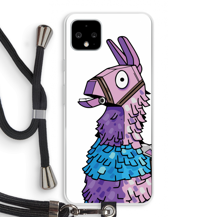 Lama: Pixel 4 XL Transparant Hoesje met koord