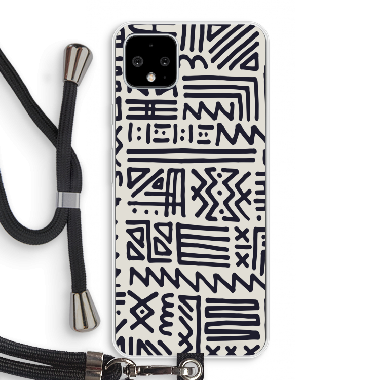 Marrakech print: Pixel 4 XL Transparant Hoesje met koord