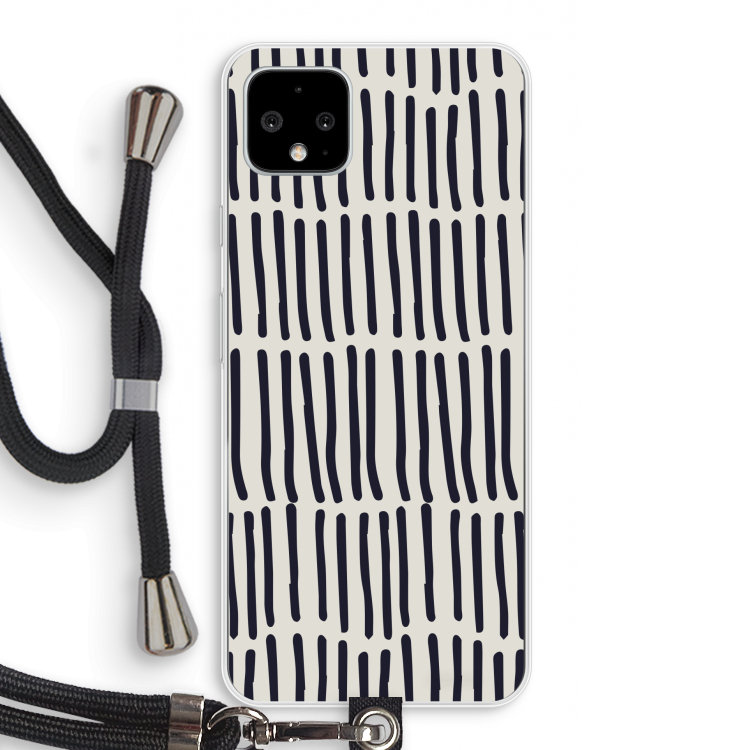 Moroccan stripes: Pixel 4 XL Transparant Hoesje met koord
