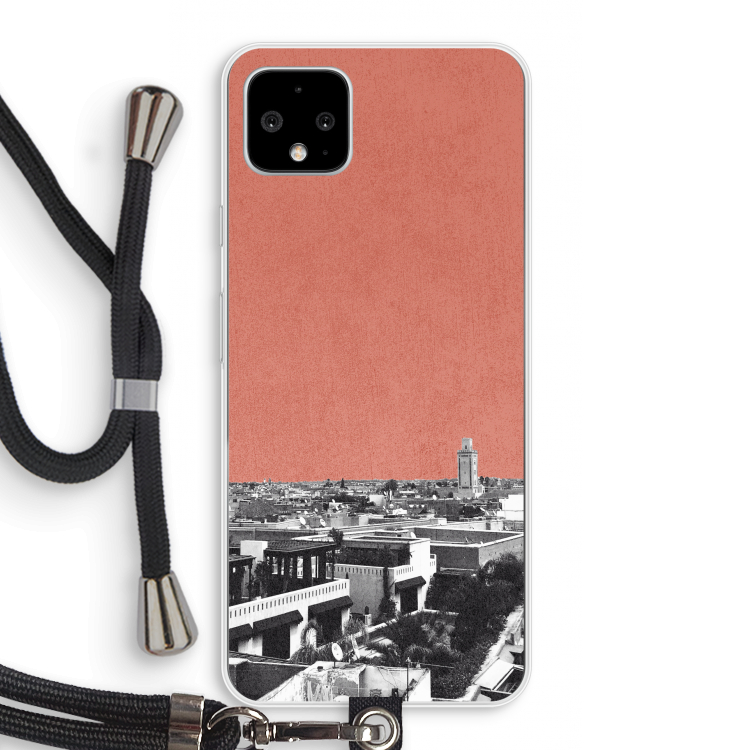 Marrakech Skyline : Pixel 4 XL Transparant Hoesje met koord