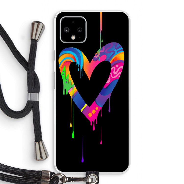 Melts My Heart: Pixel 4 XL Transparant Hoesje met koord