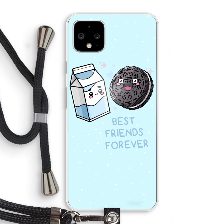 Best Friend Forever: Pixel 4 XL Transparant Hoesje met koord