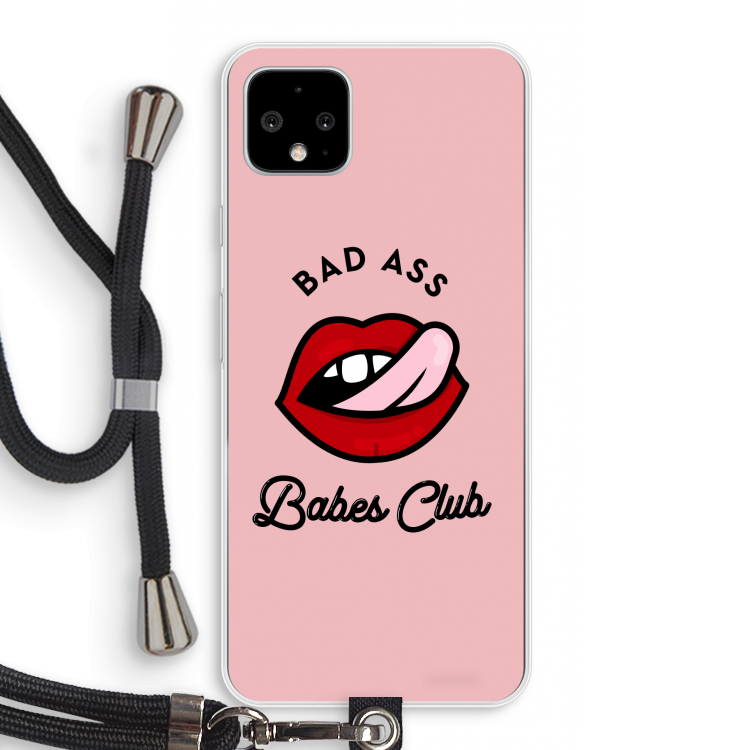 Badass Babes Club: Pixel 4 XL Transparant Hoesje met koord