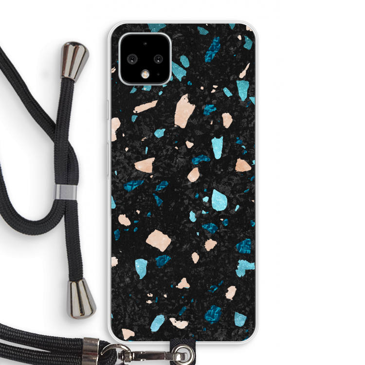 Terrazzo N°11: Pixel 4 XL Transparant Hoesje met koord