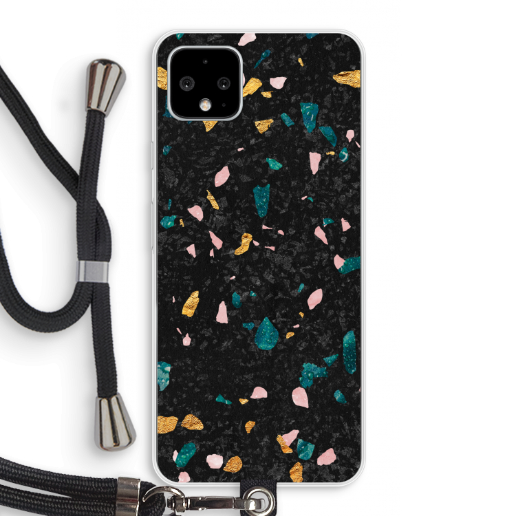 Terrazzo N°10: Pixel 4 XL Transparant Hoesje met koord