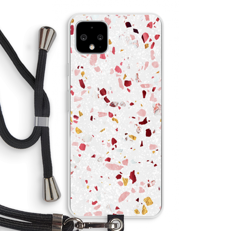 Terrazzo N°9: Pixel 4 XL Transparant Hoesje met koord