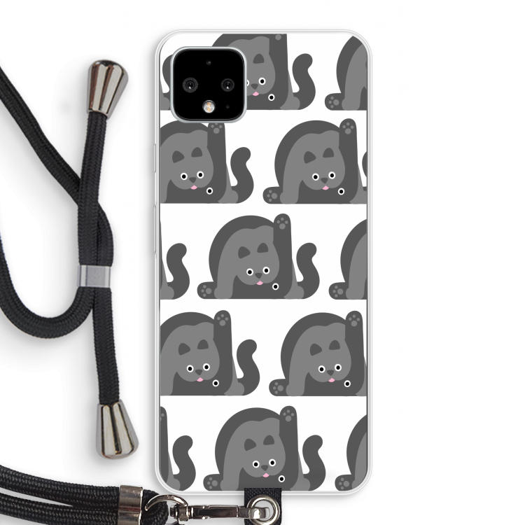 Cats: Pixel 4 XL Transparant Hoesje met koord