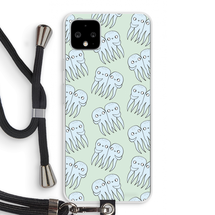 Octopussen: Pixel 4 XL Transparant Hoesje met koord