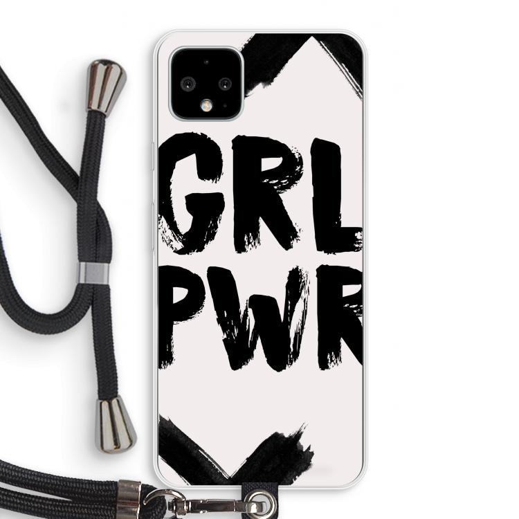 Girl Power #2: Pixel 4 XL Transparant Hoesje met koord