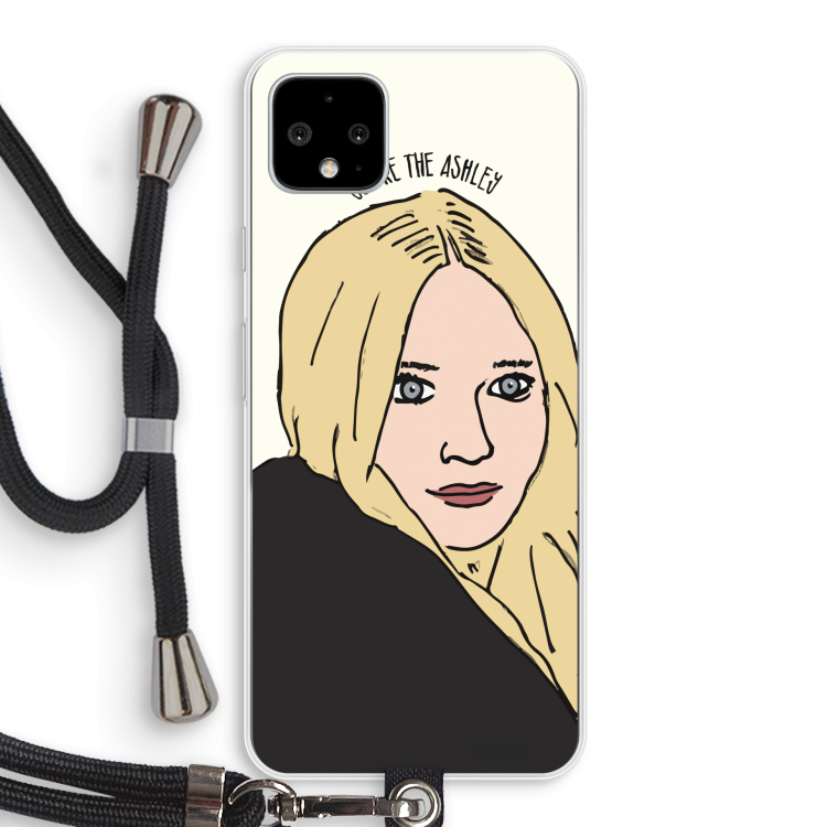 Ashley: Pixel 4 XL Transparant Hoesje met koord