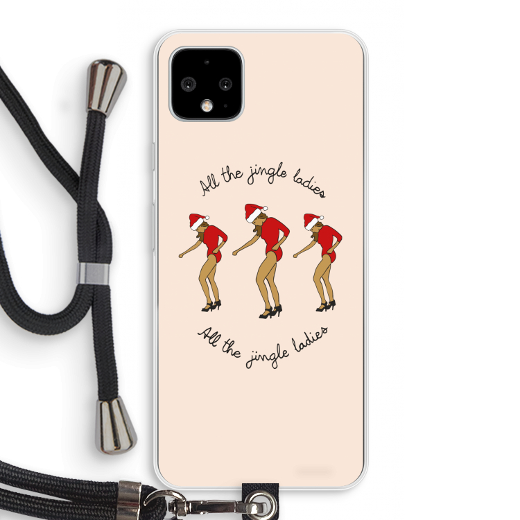 Jingle Ladies: Pixel 4 XL Transparant Hoesje met koord
