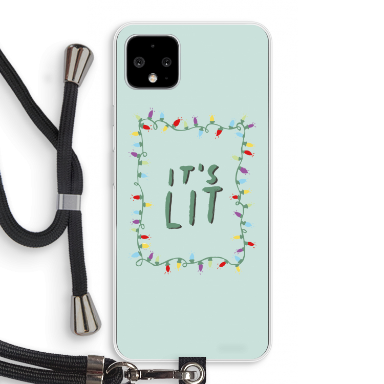 It's Lit: Pixel 4 XL Transparant Hoesje met koord