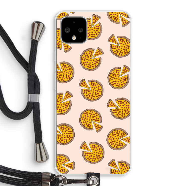You Had Me At Pizza: Pixel 4 XL Transparant Hoesje met koord