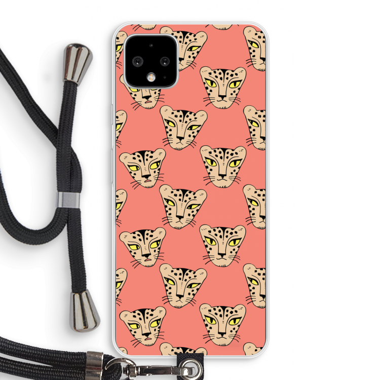 Tijger: Pixel 4 XL Transparant Hoesje met koord