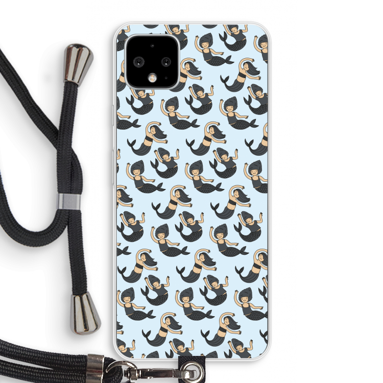 Zeemeermin: Pixel 4 XL Transparant Hoesje met koord
