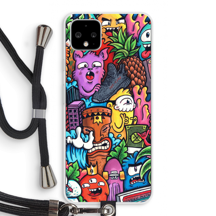 Vexx Mixtape: Pixel 4 XL Transparant Hoesje met koord