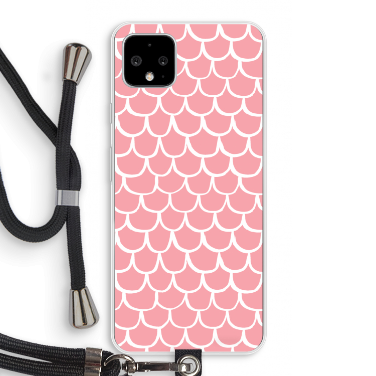 Dakpannetjes: Pixel 4 XL Transparant Hoesje met koord