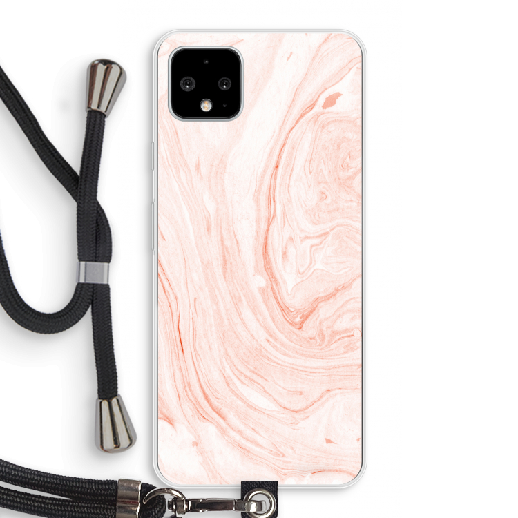 Peach bath: Pixel 4 XL Transparant Hoesje met koord